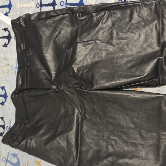 Joe Benbasset Black Faux Leather Pants - Picture 2 of 2